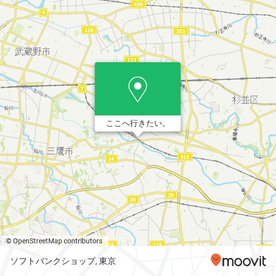 ソフトバンクショップ地図