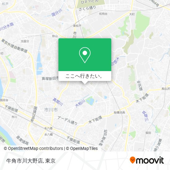 牛角市川大野店地図