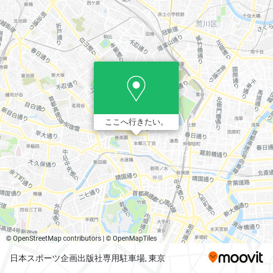 日本スポーツ企画出版社専用駐車場地図