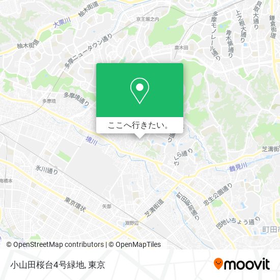 小山田桜台4号緑地地図