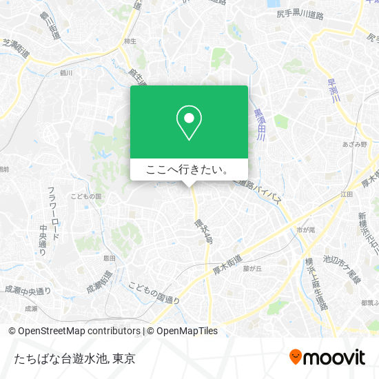 たちばな台遊水池地図