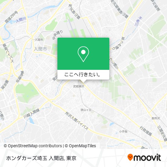 ホンダカーズ埼玉 入間店地図