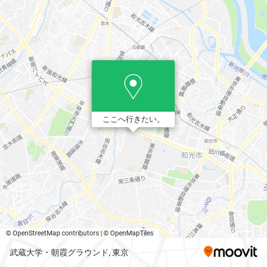 武蔵大学・朝霞グラウンド地図