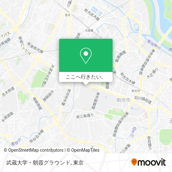 武蔵大学・朝霞グラウンド地図