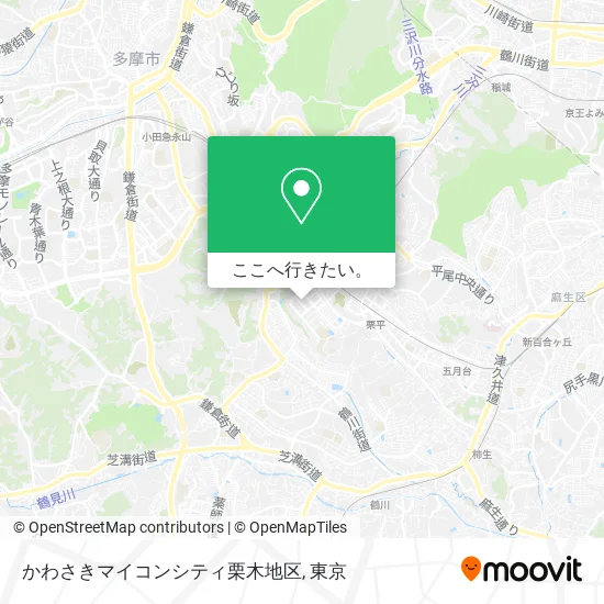 かわさきマイコンシティ栗木地区地図