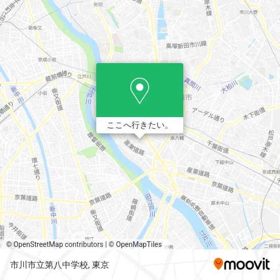 市川市立第八中学校地図