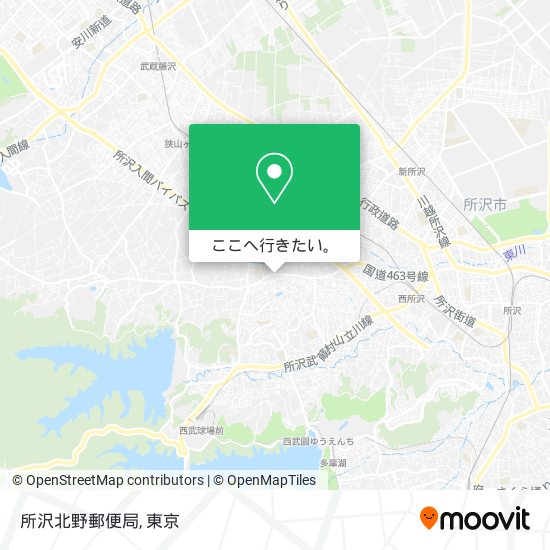 所沢北野郵便局地図