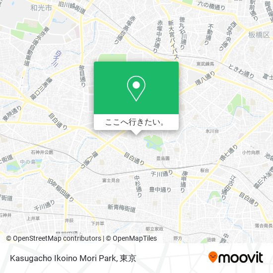 Kasugacho Ikoino Mori Park地図