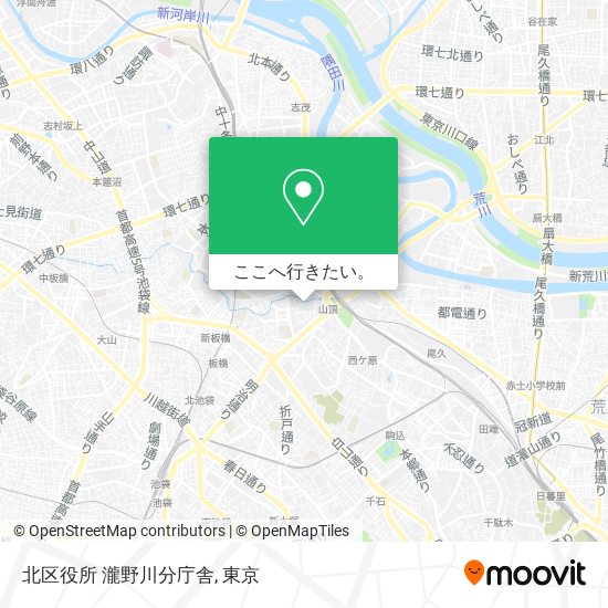 北区役所 瀧野川分庁舎地図