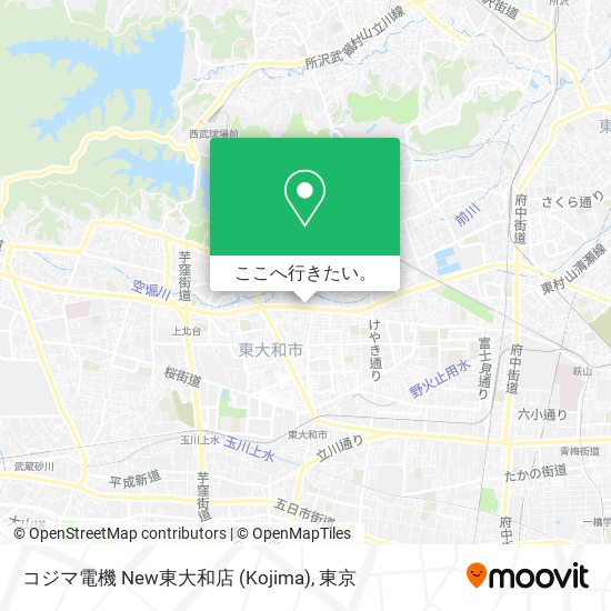 コジマ電機 New東大和店 (Kojima)地図