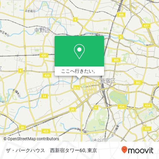 ザ・パークハウス　西新宿タワー60地図
