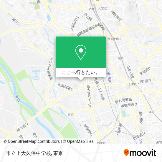 市立上大久保中学校地図