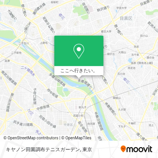 キヤノン田園調布テニスガーデン地図