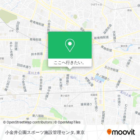 小金井公園スポーツ施設管理センタ地図