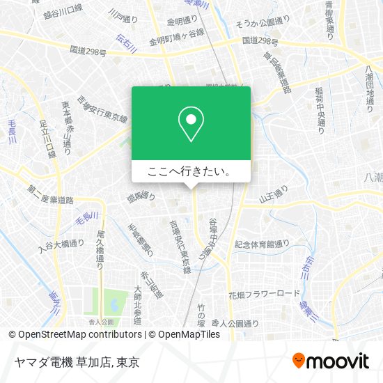 ヤマダ電機 草加店地図