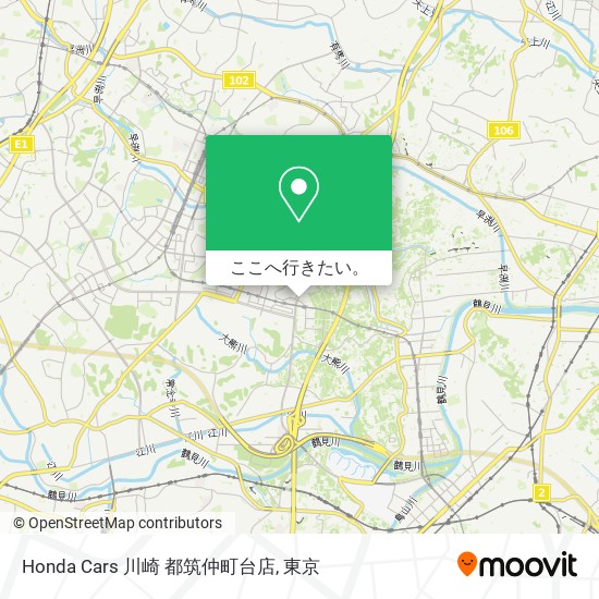 Honda Cars 川崎 都筑仲町台店地図