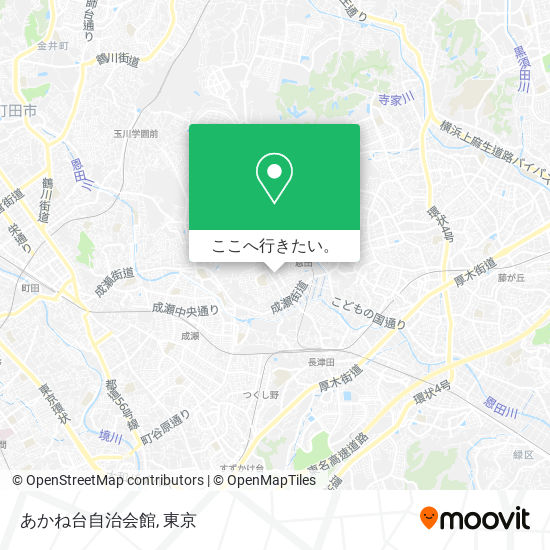 あかね台自治会館地図