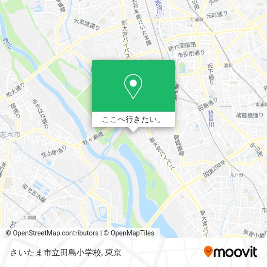 さいたま市立田島小学校地図