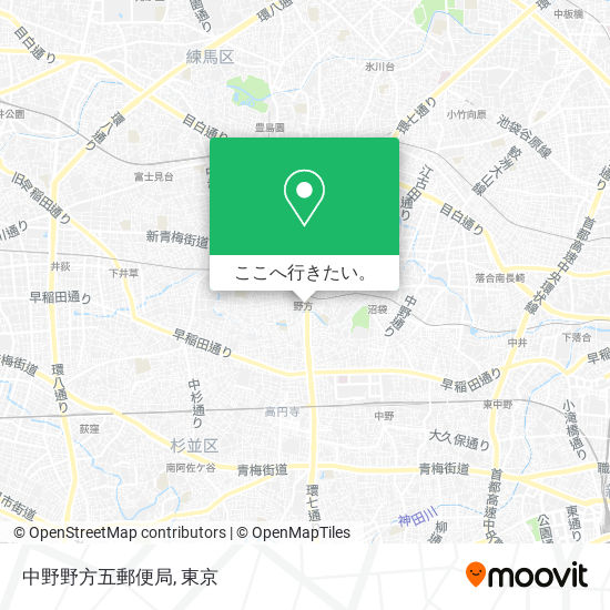 中野野方五郵便局地図