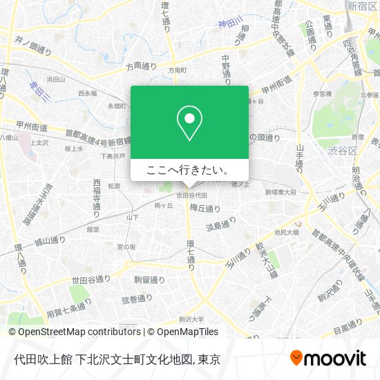 代田吹上館 下北沢文士町文化地図地図