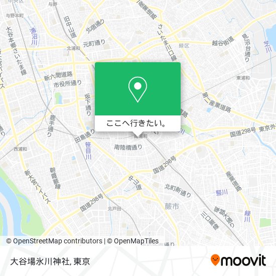 大谷場氷川神社地図