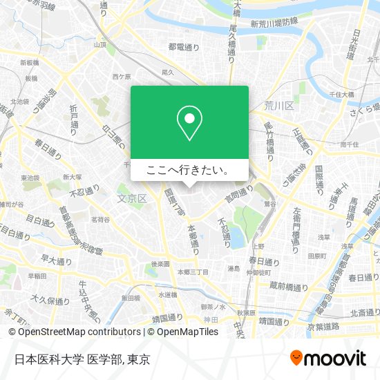 日本医科大学 医学部地図