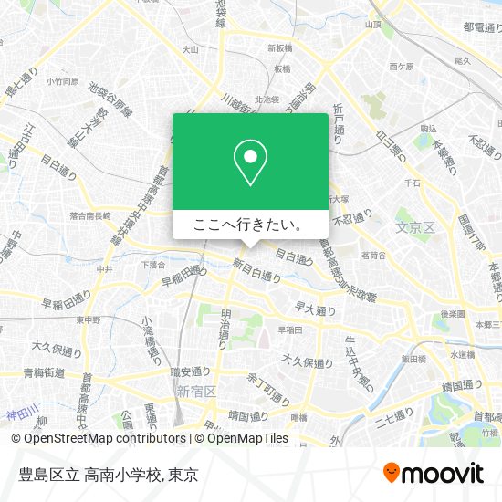 豊島区立 高南小学校地図