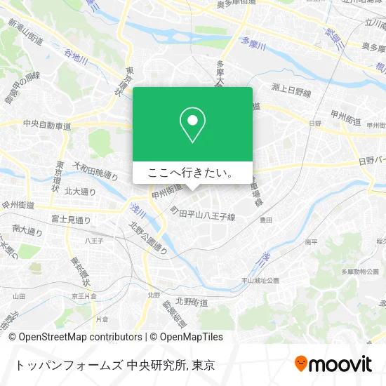トッパンフォームズ 中央研究所地図