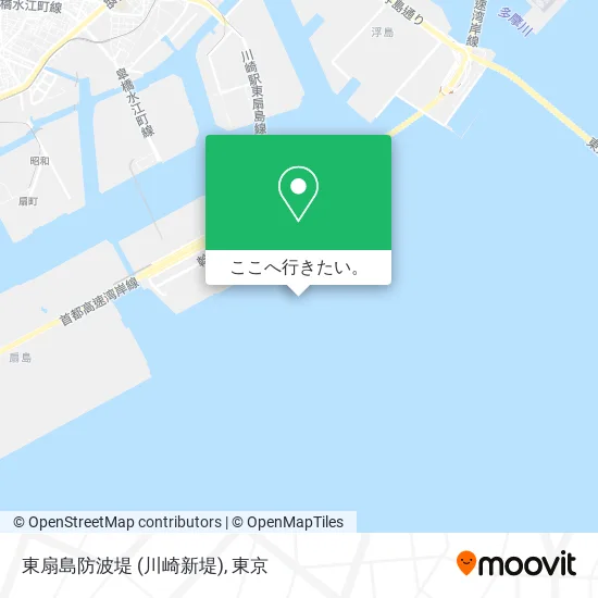 東扇島防波堤 (川崎新堤)地図
