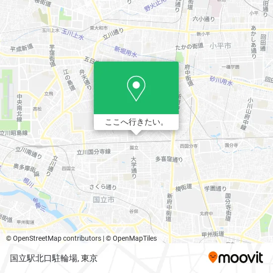 国立駅北口駐輪場地図