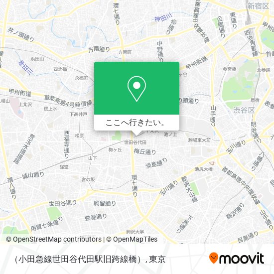 （小田急線世田谷代田駅旧跨線橋）地図