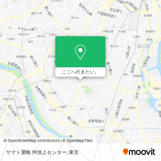 ヤマト運輸 仲池上センター地図