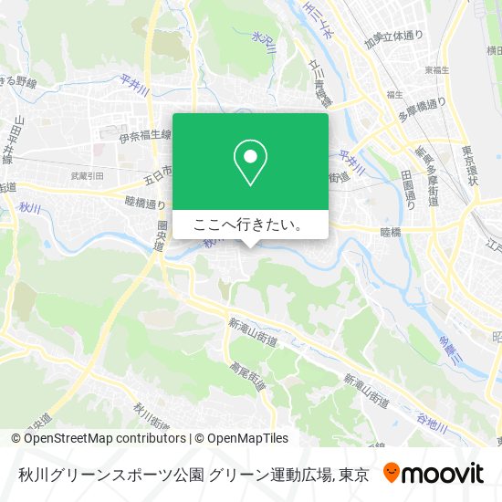 秋川グリーンスポーツ公園 グリーン運動広場地図