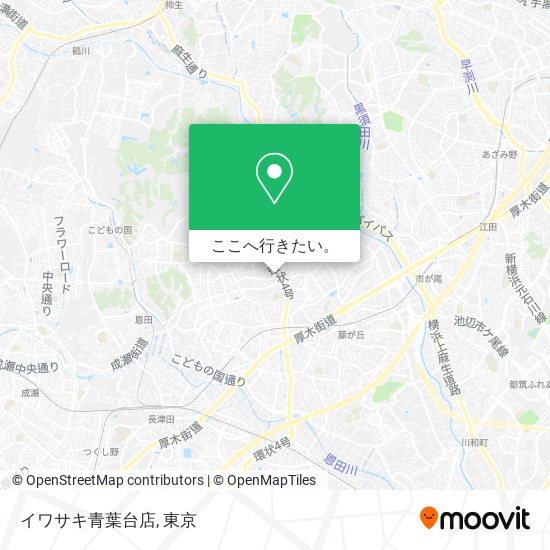 イワサキ青葉台店地図