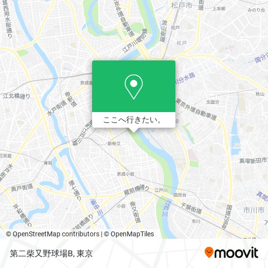 第二柴又野球場B地図