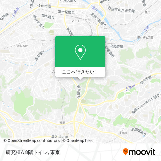 研究棟A 8階トイレ地図