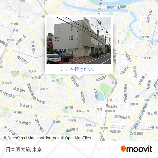 日本医大前地図