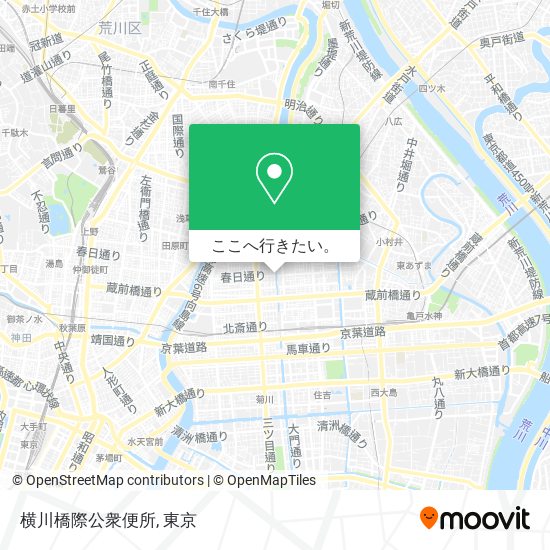 横川橋際公衆便所地図