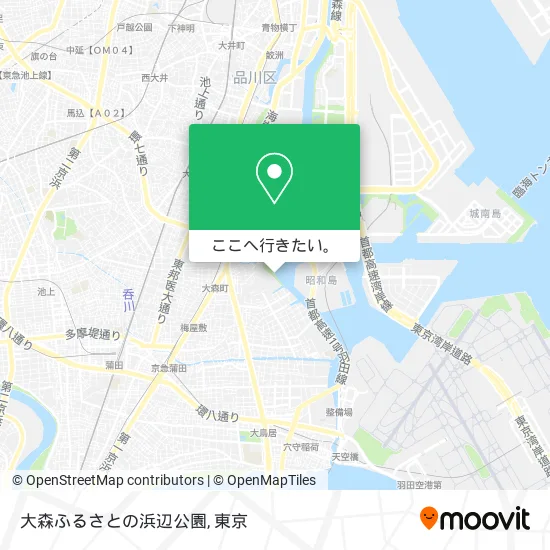 大森ふるさとの浜辺公園地図
