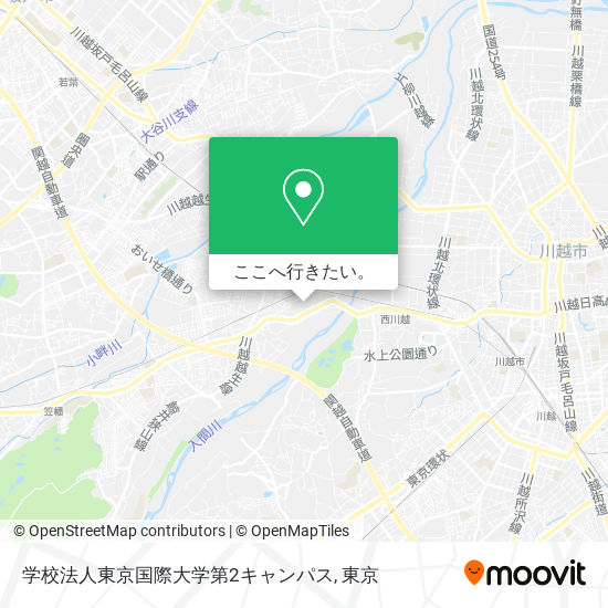 学校法人東京国際大学第2キャンパス地図