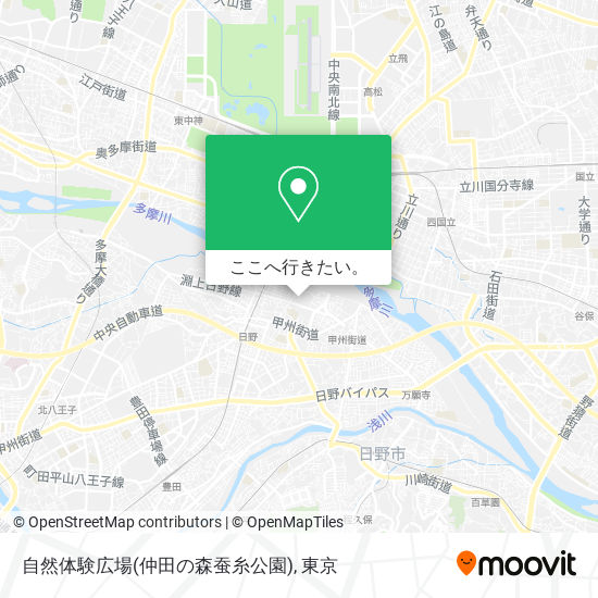 自然体験広場(仲田の森蚕糸公園)地図
