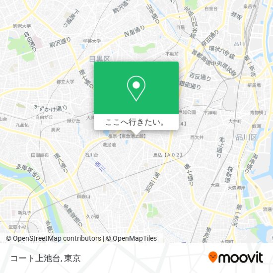 コート上池台地図