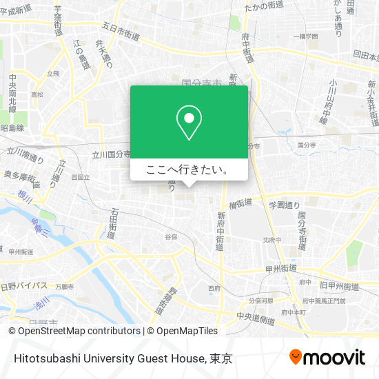 Hitotsubashi University Guest House地図