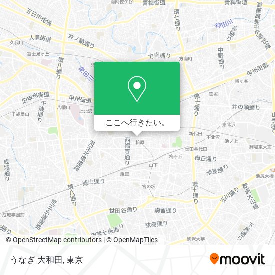 うなぎ 大和田地図