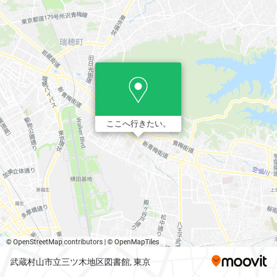 武蔵村山市立三ツ木地区図書館地図