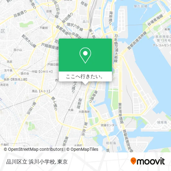 品川区立 浜川小学校地図