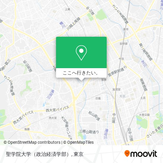 聖学院大学（政治経済学部）地図
