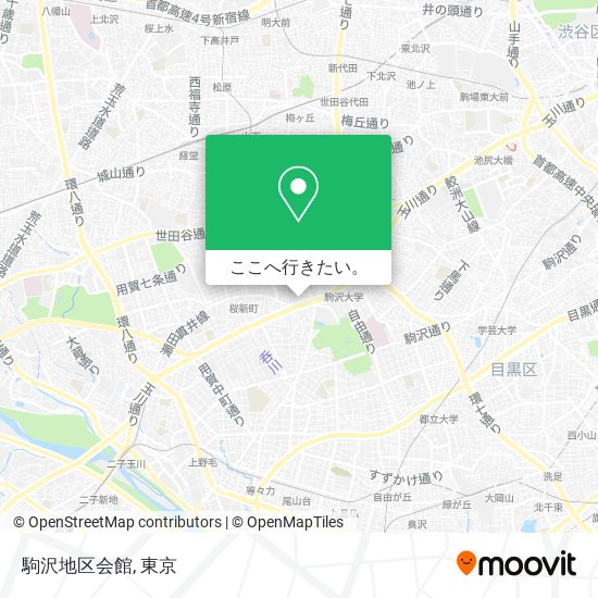 駒沢地区会館地図