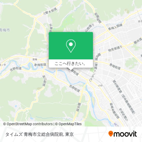 タイムズ 青梅市立総合病院前地図