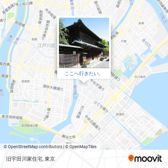 旧宇田川家住宅地図